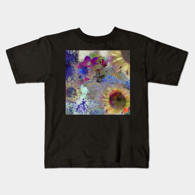 Cornish Flowers in Sunlight Kids T-Shirt by Visuddhi